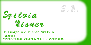 szilvia misner business card